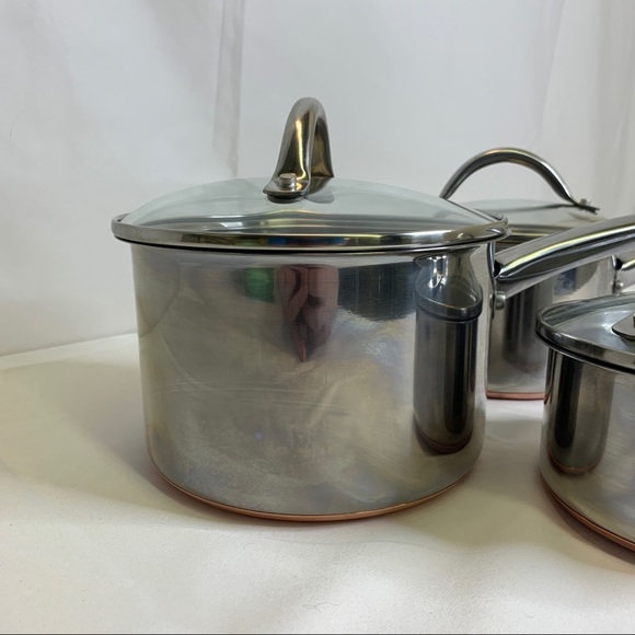 Farberware Copper Clad Bottom Sauce Pots With Lids - Picture 5 of 10